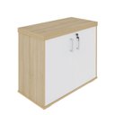 Ver mais imagens de Conjunto 2 Peças com Mesa Diretor para Escritório e Balcão Multiuso 2 Portas Carvalho Branco Bege Artany
