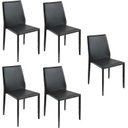 Ver imagem 1 de Kit com 5 Cadeiras de Jantar Amanda PVC Preto