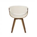 Ver imagem 4 de Kit com 2 Cadeiras Nicole Giratória para Sala de Jantar Bege/Creme