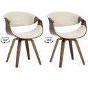 Ver imagem 1 de Kit com 2 Cadeiras Nicole Giratória para Sala de Jantar Bege/Creme