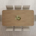 Ver imagem 6 de Mesa de Jantar 8 Lugares 200cm com Vidro Valt Nature H02 - Mpozenato
