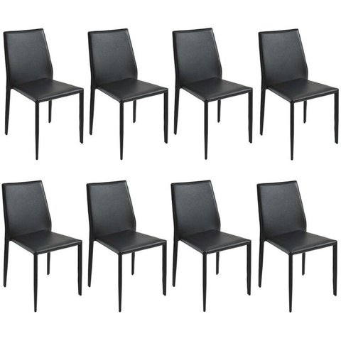 Kit com 8 Cadeiras de Jantar Amanda Pvc