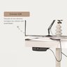 Escrivaninha Mesa Escritório com Regulagem de Altura Entrada Usb Ergonômica em Tamburato - 9