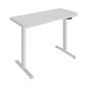 Ver imagem 3 de Escrivaninha Mesa Escritório com Regulagem de Altura Entrada USB Ergonômica em Tamburato 135cm Industrial Branco Artany