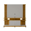 Ver mais imagens de Estante Home para TV até 60 Polegadas 183CMX180CM com LED e Prateleiras de Vidro York Marrom