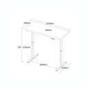 Ver imagem 4 de Escrivaninha Mesa Escritório com Regulagem de Altura Entrada Usb Ergonômica em Tamburato