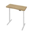 Ver imagem 3 de Escrivaninha Mesa Escritório com Regulagem de Altura Entrada USB Ergonômica em Tamburato 135cm Industrial Olmo Bege Artany