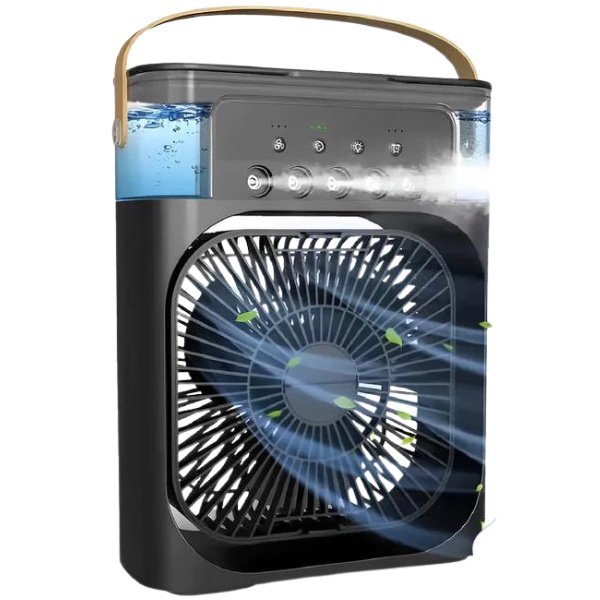 Mini Ventilador a Vapor Portátil Reservatório de Água Usb com Led - Mini Ar Condicionado Umidificado