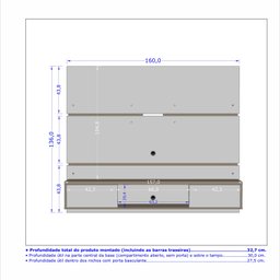Painel para Tv até 65 Polegadas 2 Portas Âmbar - 6