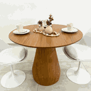 Ver imagem 2 de Mesa de Jantar Cone Balonê Redonda 110 Cm Tampo Freijó Base Freijó Personal Art Design