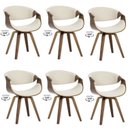 Ver imagem 1 de Kit com 6 Cadeiras Nicole Giratória para Sala de Jantar