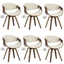 Ver imagem 1 de Kit com 6 Cadeiras Nicole Giratória para Sala de Jantar