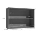 Ver imagem 4 de Armário Aéreo Cozinha Linna T731 C/ 2 Portas 80cm Canela Kappesberg