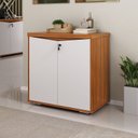 Ver imagem 2 de Armário Multiuso para Escritório Baixo com Chave 2 Portas Y37