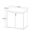 Ver imagem 5 de Armário Multiuso para Escritório Baixo com Chave 2 Portas Y37 Marrom/Freijó/Branco Artany