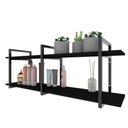 Ver imagem 3 de Prateleira Industrial para Banheiro - Organizador Preto - Suspensa