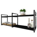 Ver imagem 1 de Prateleira Industrial para Banheiro - Organizador Preto - Suspensa