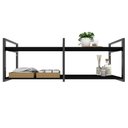 Ver imagem 2 de Prateleira Industrial para Banheiro - Organizador Preto - Suspensa