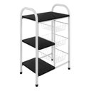 Ver imagem 2 de Fruteira de Cozinha em Aço com 3 Cestos Removíveis Giovana 99cm Branco/Preto