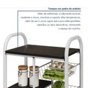 Ver imagem 6 de Fruteira de Cozinha em Aço com 3 Cestos Removíveis Giovana 99cm Branco/Preto