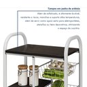 Ver imagem 6 de Fruteira de Cozinha em Aço com 3 Cestos Removíveis Giovana 99cm Branco/Preto