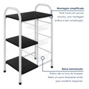 Ver mais imagens de Fruteira para Cozinha Giovana Fruteira em Aço com 3 Cesto