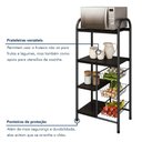 Ver imagem 7 de Fruteira de Cozinha em Aço com 3 Cestos Removíveis Camila 136cm Prata Preto