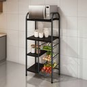 Ver imagem 1 de Fruteira de Cozinha em Aço com 3 Cestos Removíveis Camila 136cm Prata Preto