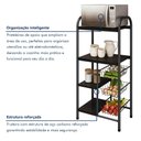 Ver imagem 4 de Fruteira de Cozinha em Aço com 3 Cestos Removíveis Camila 136cm Prata Preto