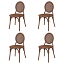 Ver imagem 1 de Kit 4 Cadeiras Medalhão Lisa Empilhável Polipropileno Sala Cozinha Jantar Estar - Mercado Cadeiras