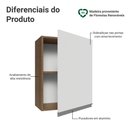 Ver imagem 3 de Armário Aéreo 50cm 1 Porta Rustic/branco Glamy Madesa