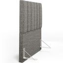 Ver imagem 6 de Cabeceira Cama Box Painel Solteiro 100 Cm Dália W01 Linho Mescla Chumbo - Lyam Decor