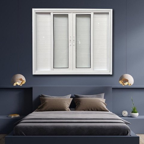 Janela Veneziana Lambril 6 Folhas Linha Veneza 100x150 Branco Esquadrias Bergamo