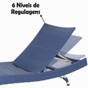 Ver imagem 3 de Espreguiçadeira em Alumínio com 6 Regulagens Azul Dark