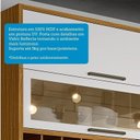 Ver imagem 6 de Cozinha Compacta Modulada 100% MDF 2 Peças 4 Portas 3 Gavetas e Vidro 120cm Vicenza Espresso Móveis Branco/Amêndoa