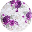 Ver imagem 3 de Toalha de Mesa Termica Redonda - Rosas Roxas - 1,35m Diâmetro * Mesa Redonda *- Pvc - 4 Cadeiras - I