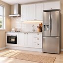 Ver imagem 1 de Cozinha Modulada Compacta 4 Peças 100% MDF com Balcão para Forno de Embutir Emily Espresso Moveis