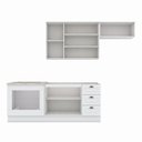 Ver imagem 5 de Cozinha Modulada Compacta 4 Peças 100% MDF com Balcão para Forno de Embutir Emily Espresso Moveis