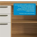 Ver imagem 7 de Cozinha Compacta Modulada 100% MDF 2 Peças 4 Portas 3 Gavetas e Vidro 120cm Vicenza Espresso Móveis Bege/Amêndoa/Off White