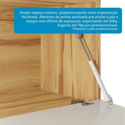 Cozinha Compacta 2 Peças com 4 Portas e Vidro Reflecta 120cm 100% Mdf Vicenza Espresso Móveis - 9