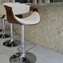 Ver imagem 3 de Kit 2 Banquetas para Cozinha Giratórias Base Disco com Apoio Nicole