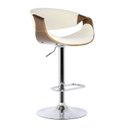 Ver imagem 2 de Kit 2 Banquetas para Cozinha Giratórias Base Disco com Apoio Nicole Bege/Creme