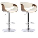 Ver imagem 1 de Kit 2 Banquetas para Cozinha Giratórias Base Disco com Apoio Nicole Bege/Creme