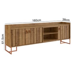 Rack para Sala de Estar 160cm Trendy Moderno - 3