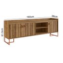 Ver imagem 3 de Rack Ripado para TV até 60 Polegadas 160cm Trendy Moderno