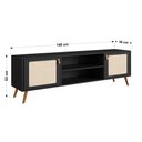Ver imagem 3 de Rack 140cm Sala de Estar Viena Preto