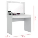 Ver imagem 5 de Penteadeira Camarim Com Espelho 2 Portas 3 Gavetas e Banqueta Atraente D02 Branco - Mpozenato