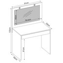 Ver imagem 3 de Penteadeira Camarim Com Espelho 2 Portas 3 Gavetas e Banqueta Atraente D02 Branco - Mpozenato