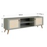Rack para Sala de Estar Viena 140cm - 5