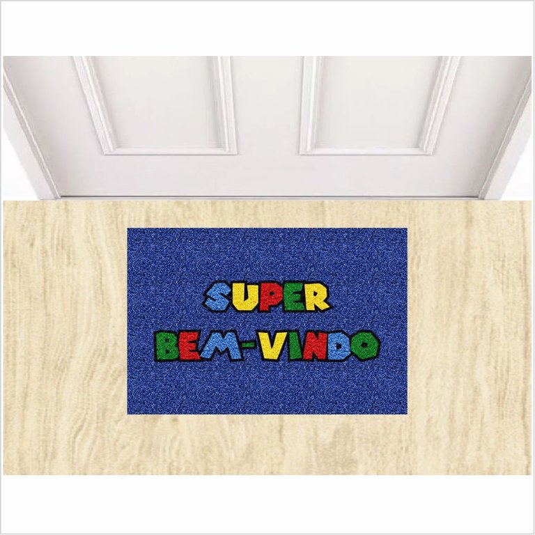 Tapete Capacho Antiderrapante Super Bem Vindo Divertido Tapete Capacho Antiderrapante Super Bem Vindo Divertido